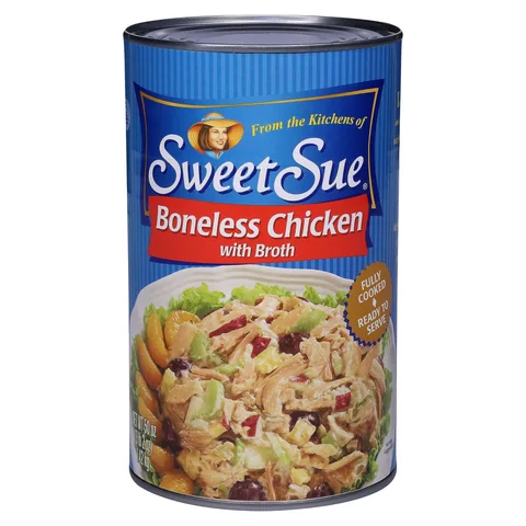 Sweet Sue Boneless Chicken with Broth, 50 oz Can