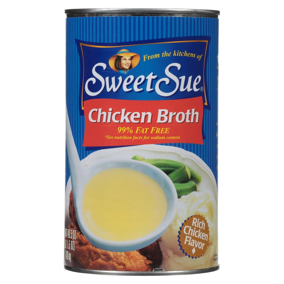 Sweet Sue Chicken Broth, 49.5 oz Bulk Can, single can